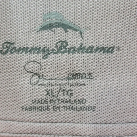 Tommy Bahama Light Pink Short Sleeve Polo Shirt - Men's Size XL - Picture 3 of 7